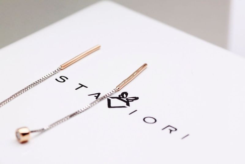 Emaga Złote kolczyki KRD2007 - Diament zdjęcie 5