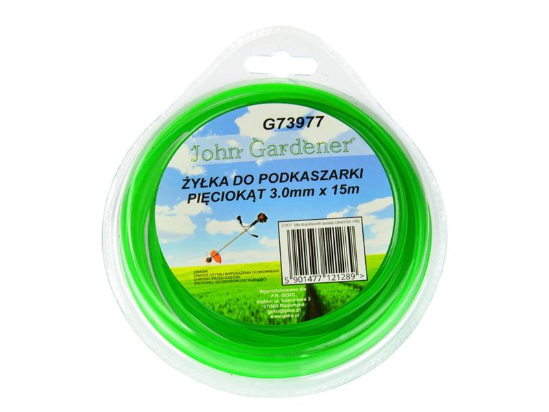 ŻYŁKA TNĄCA DO KOS I PODKASZAREK 3 MM 15 MB JG G73977 PIĘCIOKĄT zdjęcie 1