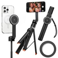spigen s581w magsafe bluetooth selfie stick tripod black