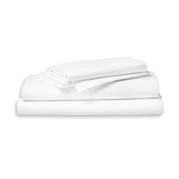 Prześcieradło hotelowe białe GŁADKIE/140x260 zdjęcie 2