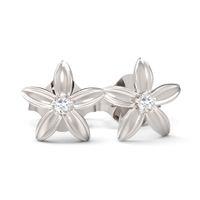 SREBRNE KOLCZYKI KWIATKI Z CYRKONIAMI NA SZTYFT SREBRO PRÓBY 925