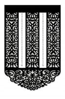 P12 Panel EKRAN ornament glamour z kryształkiem dekoracja okienna 90x130