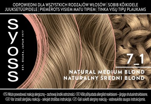 SYOSS PERMANENT COLOR FARBA DO WLOSÓW TRWAŁA NR 7_1 NATURALNY ŚREDNI BLOND na Arena.pl