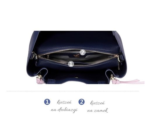 NUCELLE Stylowy granatowy shopper na Arena.pl