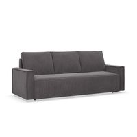 Kanapa rozkładana, sztruks, Union, 220x95x92 cm, ciemny szary | TYLETEGOTU