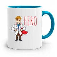 Kubek Błękitny Dla Doktora Lekarz Medyk Hero Z Nadrukiem Ze Zdjęciem