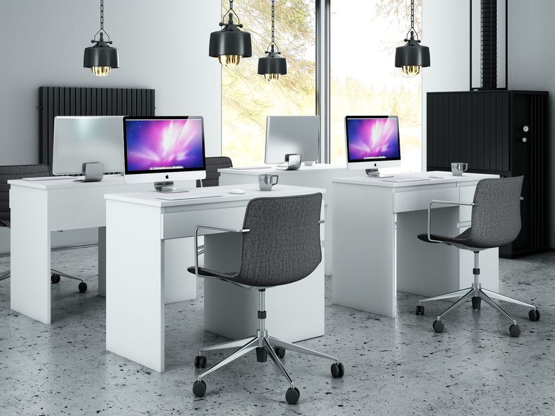 biurko MEGAN A1 BIAŁE duże wolnostojące