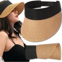 Daszek lato Damski Przeciwsłoneczny czapka z daszkiem Kapelusz beżowy Plażę