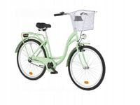 Rower miejski INDIANA Moena 26 cali damski + Kosz VÖGEL VKS-102WH Stalowy