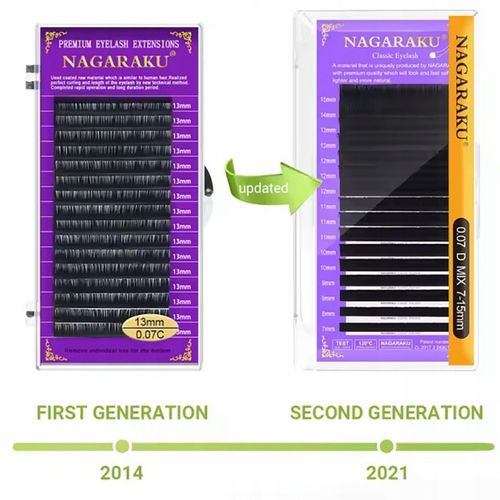 Rzęsy NAGARAKU Nowa Generacja Premium Mink C 0,07 9mm 16 pasków na Arena.pl