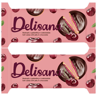 Delisana Ciastka z galaretką wiśniową 135g x 2 sztuk