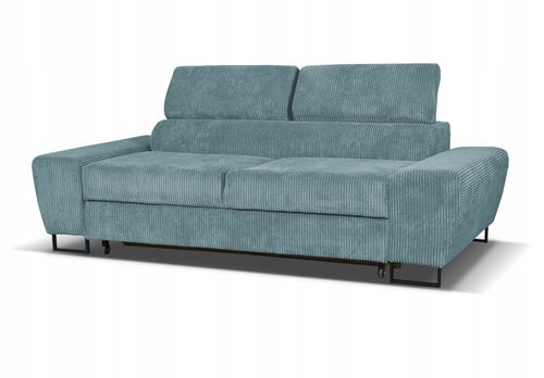 Sofa kanapa Savio salon Family meble jasny zielony sztruks reg zagłówek na Arena.pl