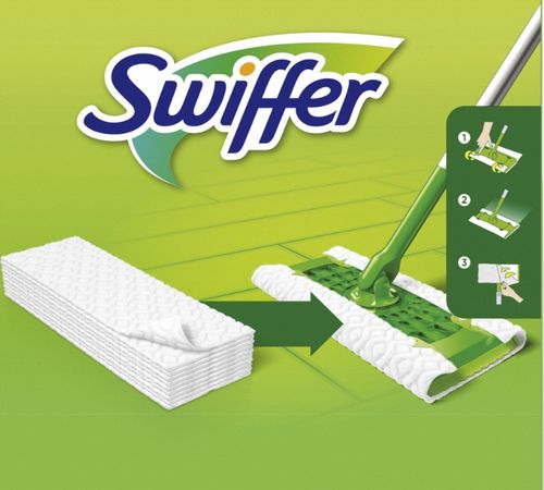 Swiffer Dry+Wet Kit Zestaw: mop, 8 suchych i 3 mokre chusteczki do kurzu na Arena.pl