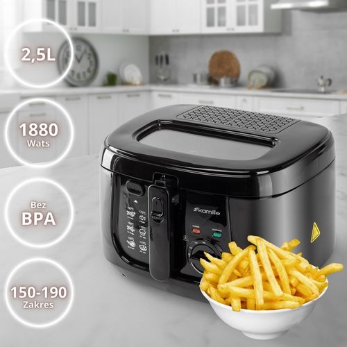 FRYTKOWNICA FRYTOWNICA 2,5L MOCNA ŁATWE SZYBKIE SMAŻENIE FRYTEK na Arena.pl