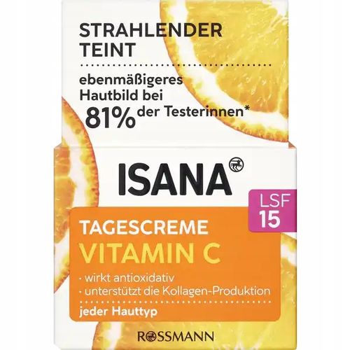 ISANA VITAMIN C KREM DO TWARZY SPF15 NA DZIEŃ 50ML na Arena.pl
