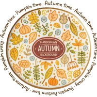 CIASTKO LUKROWANE HALLO AUTUMN ROZ.XL KOŁO NO.2 JESIEŃ RĘCZNIE ROBIONE