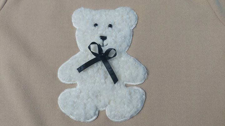 COCOMORE Sweter w Pasy MIŚ Bear Beżowy + Biały + Camel Nowość zdjęcie 3