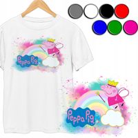 KOSZULKA DZIECIĘCA T-SHIRT - ŚWINKA PEP.PA WZORY Z BAJEK - XL 158-164