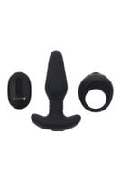 zestaw korek analny i pierścień erekcyjny teamwork gender x
