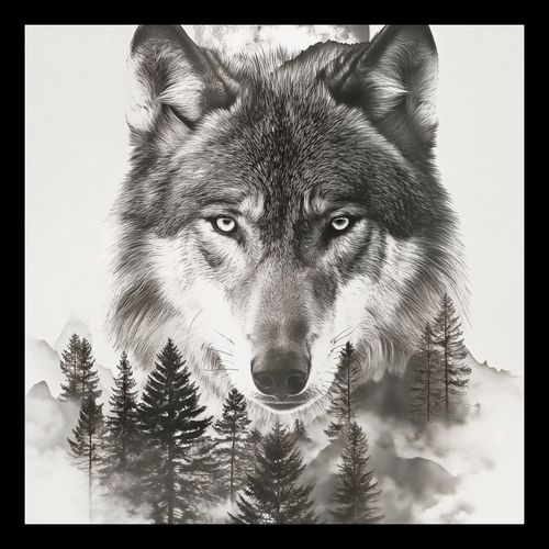 Plakat 20x20cm Wilczy Duch Lasu na Arena.pl