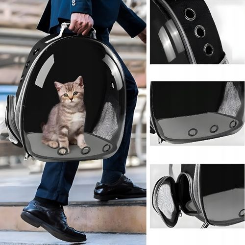 TRANSPORTER PLECAK TORBA PRZEZROCZYSTA DLA KOTA PSA ZWIERZĄT na Arena.pl