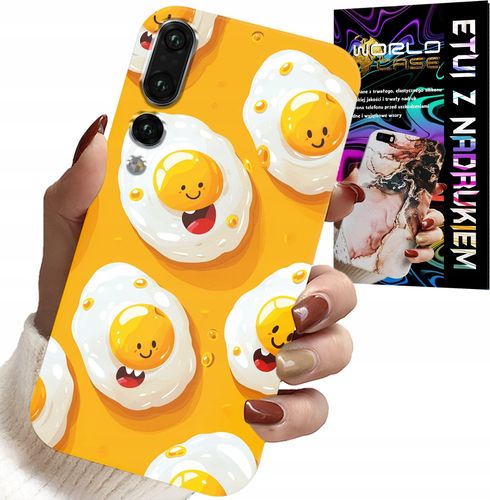 ETUI DO HUAWEI P20 PLUS - SŁODKIE UŚMIECHNIĘTE JAJKA CASE + FOLIA na Arena.pl