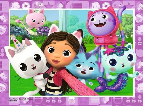 Puzzle 4w1 Koci Domek Gabi 12/16/20/24 elementy na Arena.pl