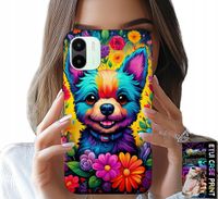 ETUI DO XIAOMI REDMI A1 - KWIACISTE WZORY PIESEK PIES JORK PLECKI