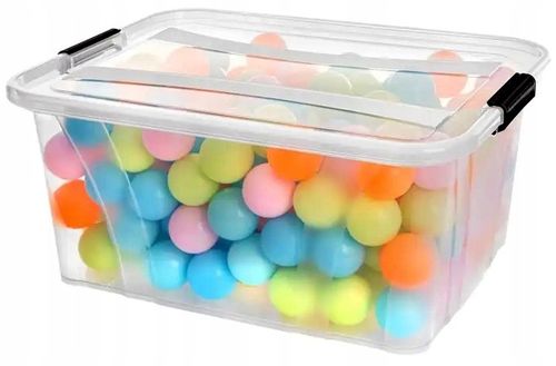 KON-PLAST - Pojemnik na zabawki plastikowy - SOLIDNY - pudełko kosz - na Arena.pl