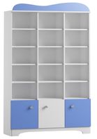 duży regał do pokoju dziecka z półkami na książki CLOUDS N11 120x40 w.190