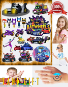 Duży Zestaw Mega Tatuaży zmywalnych - Batwheels