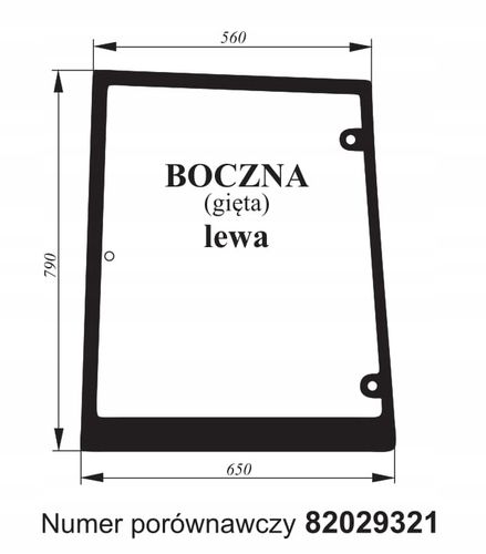 Szyba boczna lewa - bok lewy Case MXM New Holland TM TS FIAT M 82029321 na Arena.pl