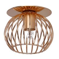 Podtynkowa lampa druciana Złoty koszyk industrialny wpust