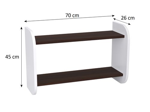 013 Półka podwójna 70 biało-wenge na Arena.pl