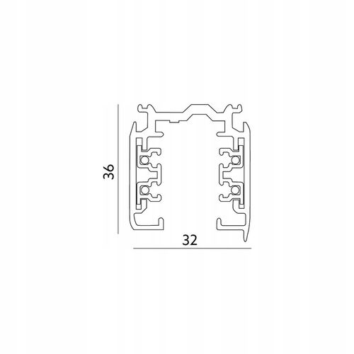 Szynoprzewód Oświetleniowy 2 m Czarny 3 Fazowy Szyna Sufitowa 3F na Arena.pl