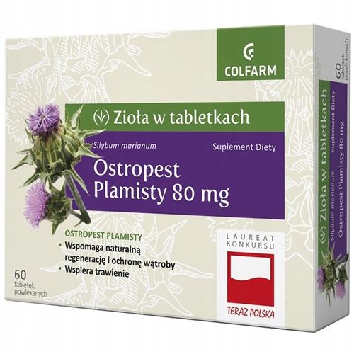 Zioła w tabletkach Ostropest Plamisty 80mg 60 tabl na Arena.pl