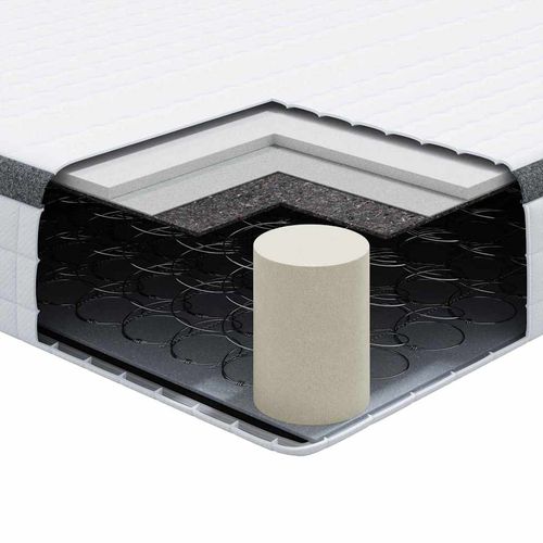 Materac 2 pcs Biały i szary 60 x 200 cm Sprężyna Bonell na Arena.pl