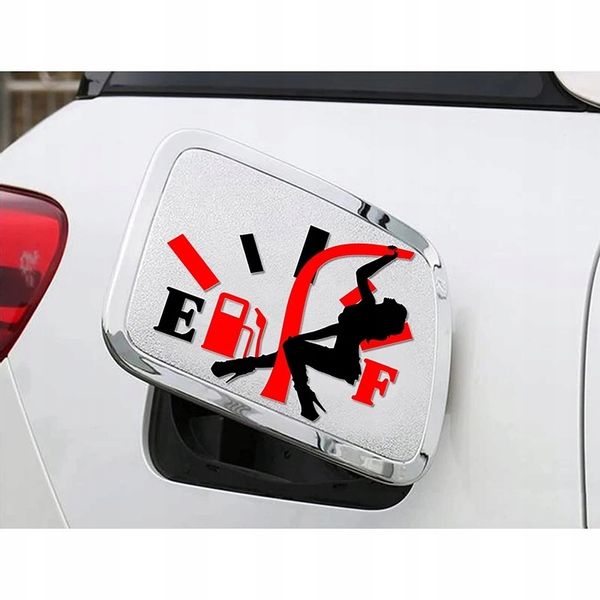 Naklejka Kobitka na Wlew Paliwa Niski Poziom Wachy No Empty Laska zdjęcie 3