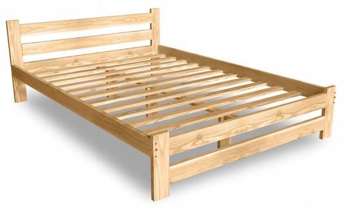 ŁÓŻKO DREWNIANE 140x200 B sosnowe WYSOKI ZAGŁÓWEK na Arena.pl