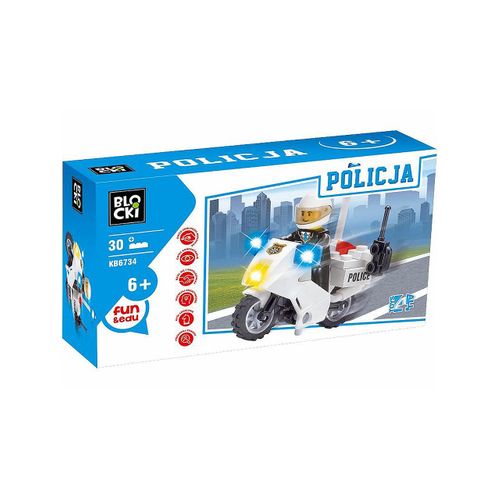 KLOCKI BLOCKI POLICJA MOTOR 30el na Arena.pl