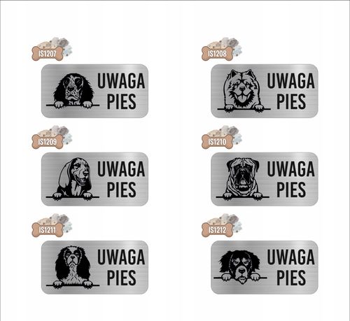 GRAWER Tabliczka nierdzewna 20x10 cm UWAGA PIES Chow chow na Arena.pl