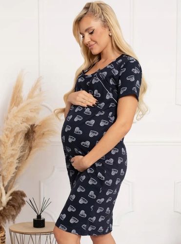 KOSZULA NOCNA PIŻAMA CIĄŻOWA PORODU KARMIENIA L na Arena.pl