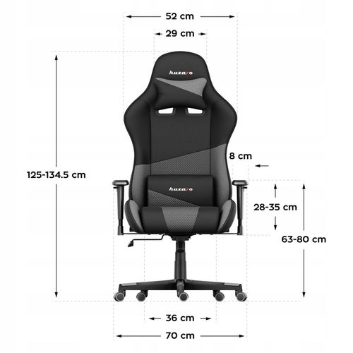 Fotel Gamingowy Obrotowy Gracza HUZARO Force 6.2 Grey Mesh na Arena.pl