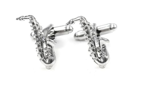 Srebrne spinki do mankietów - saksofony U56 na Arena.pl