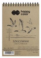 SZKICOWNIK NA SPIRALI A6/80 BIAŁY 90G PTAKI HAPPY COLOR