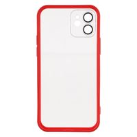 etui do iphone 12 w393 bezbarwny z czerwonym