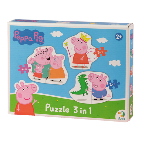 Puzzle Peppa Pig 3 In1 Rodzina Świnki 2-3-4 Elementy Dodo 200338 na Arena.pl