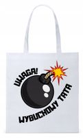Dla Taty Tatusia Prezent Torba Eco Biała Shopper Z Nadrukiem Ze Zdjęciem