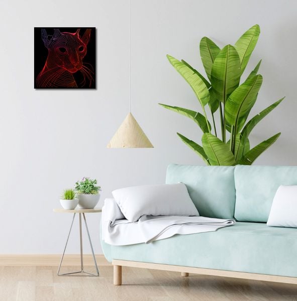 Plakat 40x40cm Cyfrowa Kocica zdjęcie 4