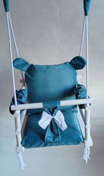 Huśtawka biała MIŚ 3w1 dla dzieci DOM OGRÓD TURKUS zdjęcie 2